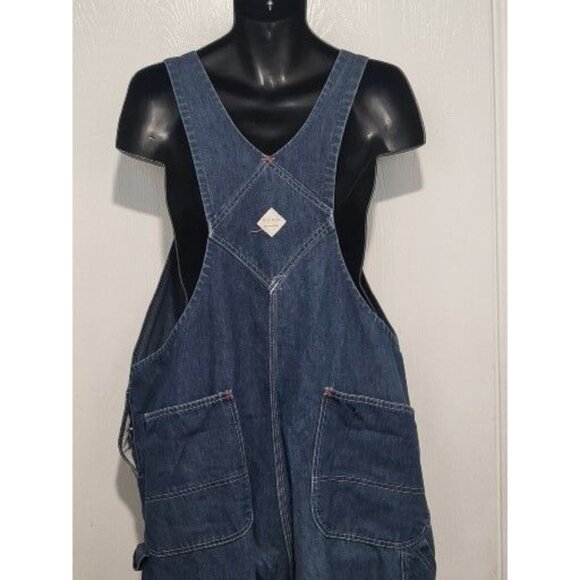 Vintage Big Mac Square Bak Overalls Men Sz XL Blue Denim Farmer Casual Workwear - Picture 6 of 12